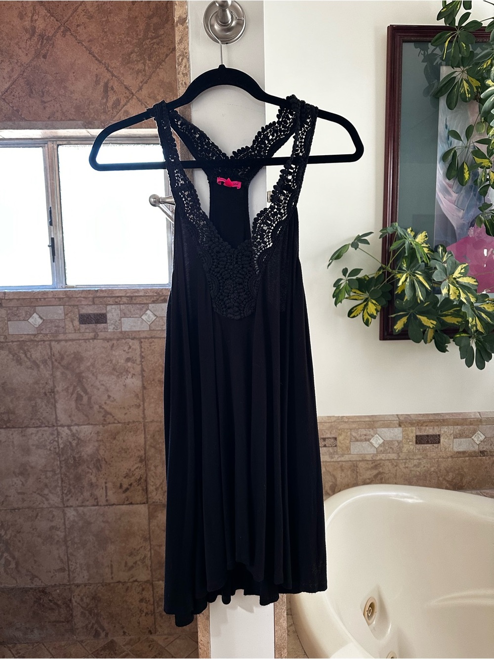 Y2K Style Betsey Johnson Whimsigoth Crochet Lace Halter Dress M